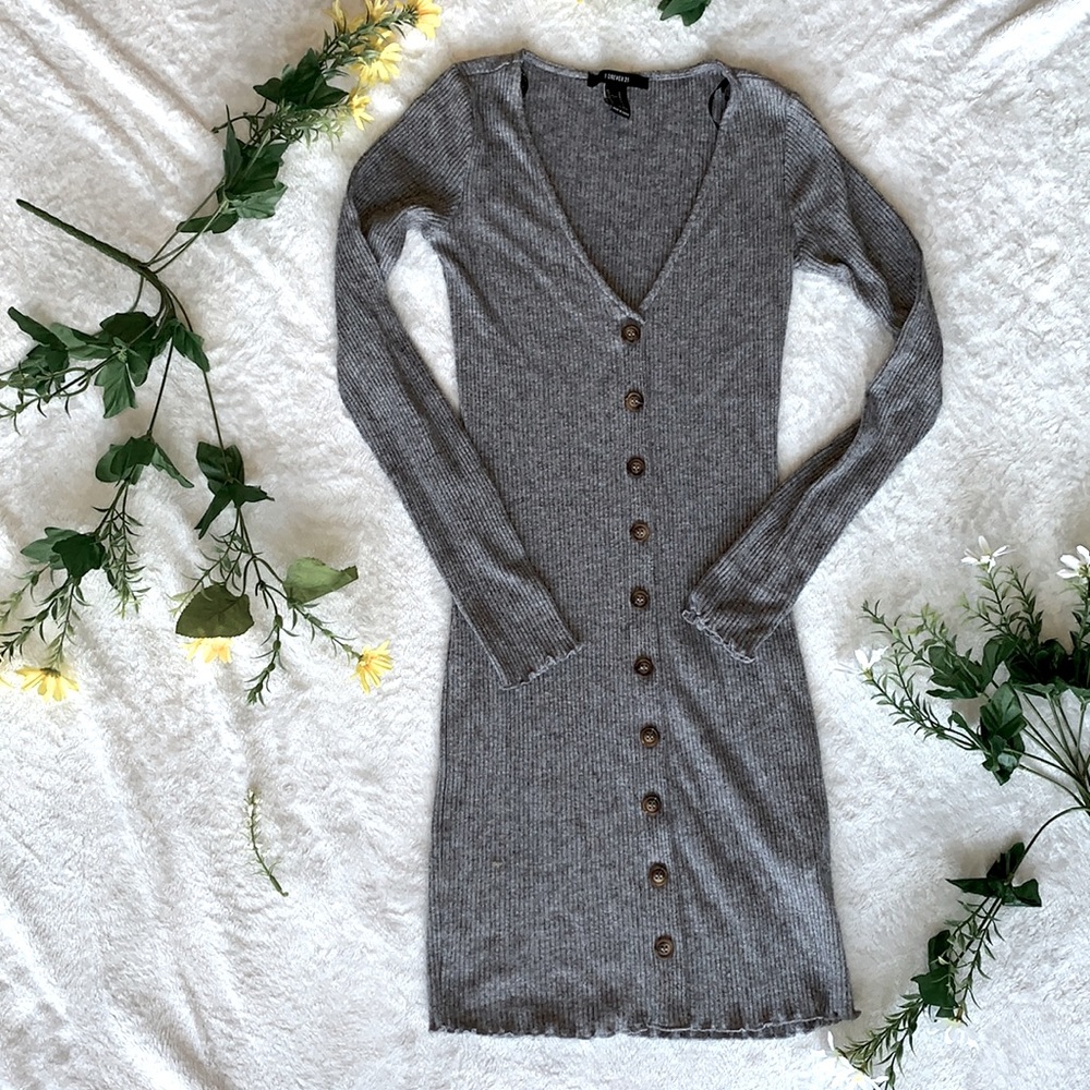 Jersey knit long sleeve dress